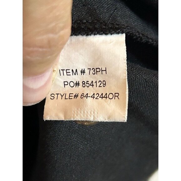 Orvis Hemp Tencel Blend Black Long Sleeve Shirt Linen Like Breathable Large EUC - Picture 6 of 7